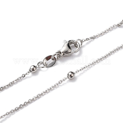 Латунные кабельные цепи ожерелья NJEW-I247-02P-1