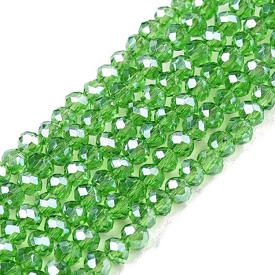 Стеклянные бусины с гальваническим покрытием  EGLA-A044-T1mm-A11-1