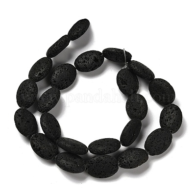 Бусы из натуральной лавы G-G175-M15-01-1