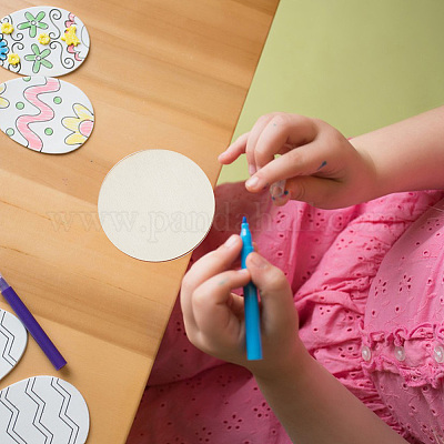 135 шт. 4 стиля необработанных деревянных дисков DIY-HY0001-78-1