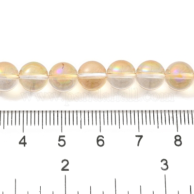 Прозрачные стеклянные бусины гальваническим пряди GLAA-T032-T8mm-C13-1