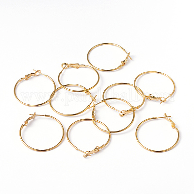 Серьги-кольца из позолоченной латуни X-EC108-1NFG-1