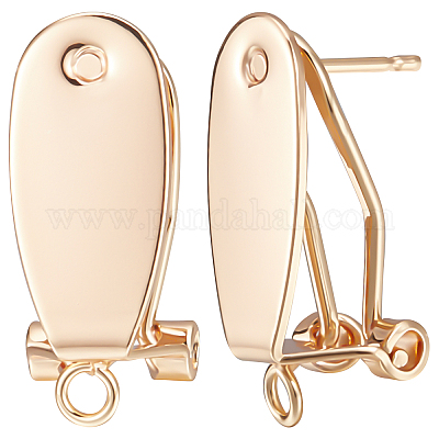 20 шт. латунные серьги-гвоздики KK-BBC0005-35-1