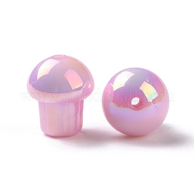 УФ-покрытие радужные переливающиеся непрозрачные акриловые бусины OACR-C010-07C-1