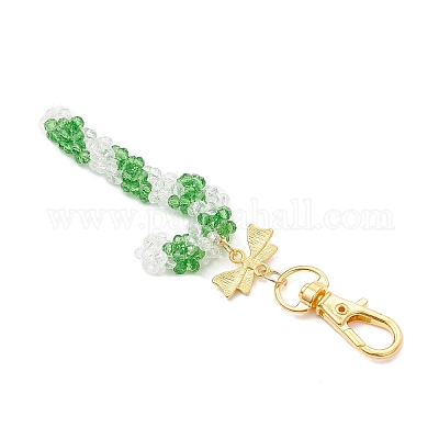 Рождественские украшения в виде стеклянных бусин в виде леденца HJEW-MZ00320-02-1