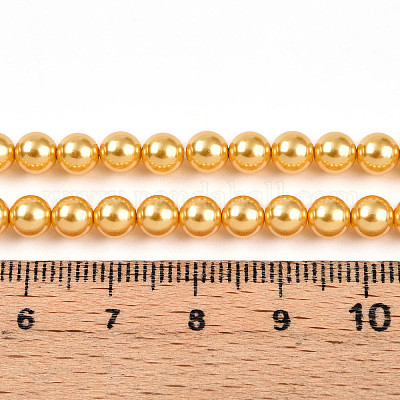 Выпечка из окрашенного перламутрового стекла жемчужные бусинки HY-N002-5mm-A08-1