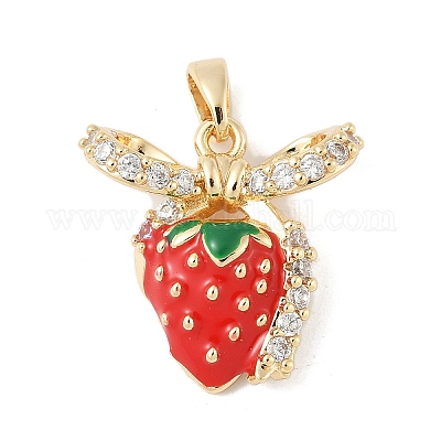 Латунные микропроволочные кубические циркониевые подвески из эмали KK-M326-05A-G-1