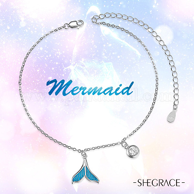 Браслеты на ногу из стерлингового серебра с родиевым покрытием JA136A-1