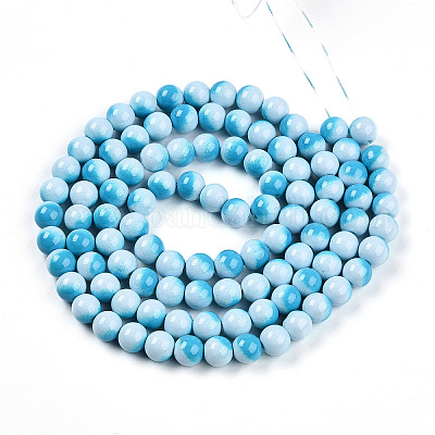 Выпечка окрашенные стеклянные бусины пряди X1-DGLA-N012-8mm-05-1