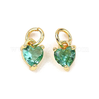 Латунные микро проложить кубического циркония подвески KK-P192-08-G14-1