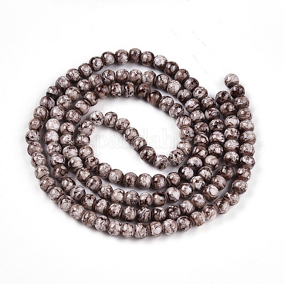 Выпечка окрашенные стеклянные бусины пряди X1-DGLA-N003-6mm-A05-1