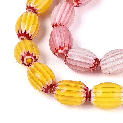 Ручной работы millefiori стеклянные бусины нитки LAMP-T022-14M-1