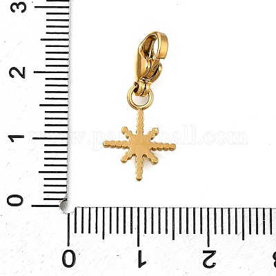 Подвесные украшения из нержавеющей стали 304 в форме звезды STAS-R159-36G-1