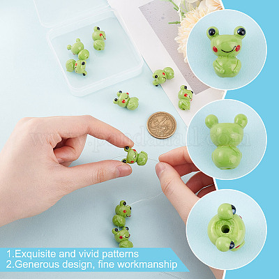 10шт ручной работы бусины лэмпворк LAMP-GO0001-17-1