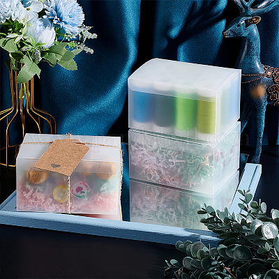 Abnehmbare transparente Kunststoffbox&nbsp;CON-WH0085-46-1