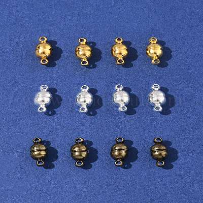 12 комплект 3-х цветных латунных магнитных застежек KK-FS0001-55B-1