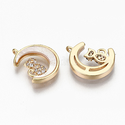 Латунные микропаве прозрачные кубические циркониевые подвески KK-R117-005-NF-1