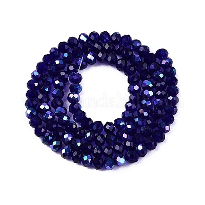 Стеклянные бусины с гальваническим покрытием  EGLA-A044-T4mm-L06-1