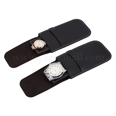 2 шт. прямоугольный чехол для хранения часов из искусственной кожи AJEW-GO0001-85D-1
