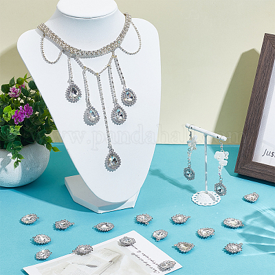 40шт 8 стиля подвески из сплава со стразами ALRI-NB0001-19P-1