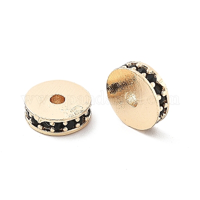 Латунные микро проложить кубического циркония бусы KK-R216-15KCG-03-1