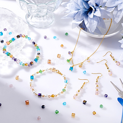 320 шт. 16-х видов гальванических стеклянных бусин EGLA-GA0001-19-1