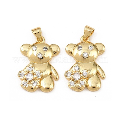 Латунные микро проложить кубического циркония подвески KK-F919-23G-1