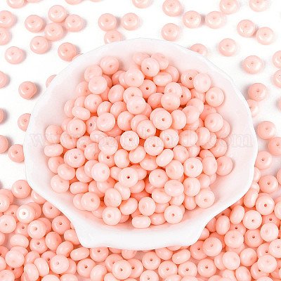 Непрозрачный стеклянный бисер с краской для выпечки SEED-N008-03A-01-1