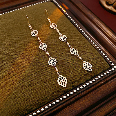 Латунные полые ромбы благоприятные облака подвесные серьги FS-WGDE541-02-1