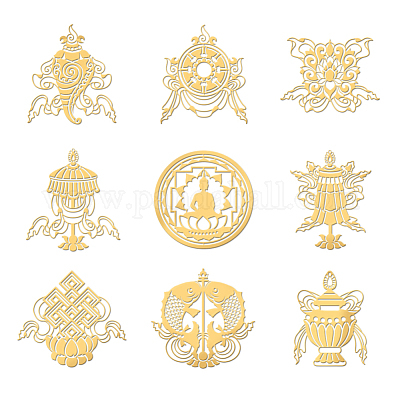 Никелевые декоративные наклейки DIY-WH0450-140-1