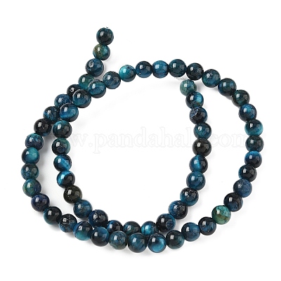 Нити из натурального тигрового глаза класса B G-F591-18-6mm-02-1