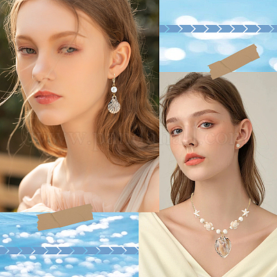 36 шт. 6 стиля акриловых имитационных ракушек подвески OACR-SC0001-96-1