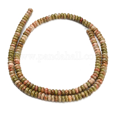Природные Unakite бисер нитей G-L635-A15-4x2mm-1