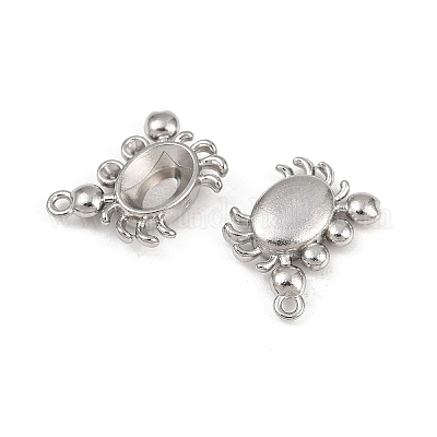 Оправы для подвесок из нержавеющей стали 304 в виде кабошонов STAS-G356-07P-01-1