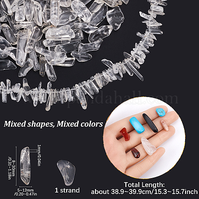 1 нить из натуральных кварцевых кристаллов-самородков бусины нити G-SC0003-20-1