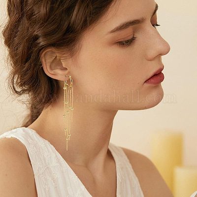 5 пара сережек-колец из нержавеющей стали 304 STAS-UN0047-37-1