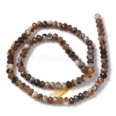 Натуральные полосатые агатовые бусы G-D344-A34-04-1