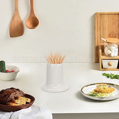 Цветочный узор керамика зубочистка бутылка AJEW-WH070-062-1