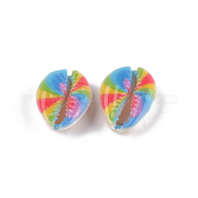 Набивные бусины из натуральных раковин каури X-SSHEL-T008-10-1