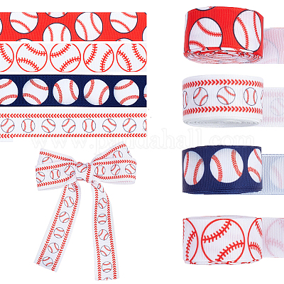 Shop PH PandaHall 20 Yards Baseball Ribbons 4 Styles 7/8“ Sports
