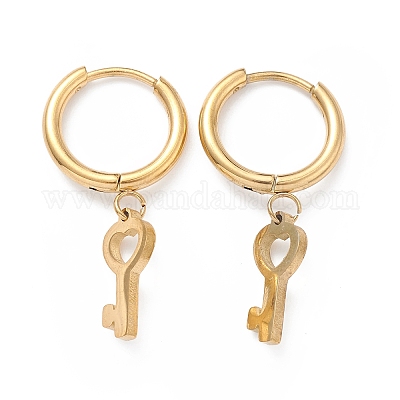 3 пара 3-х стилевых сережек-гвоздиков с ионным покрытием (IP) из нержавеющей стали 304 EJEW-B020-04G-1