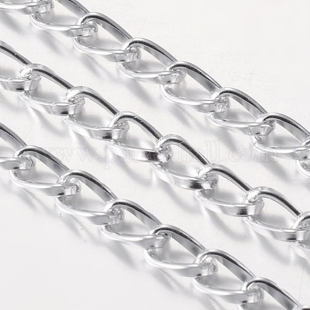 Alluminio color silver catene catene attorcigliate curb CH001Y-15-1