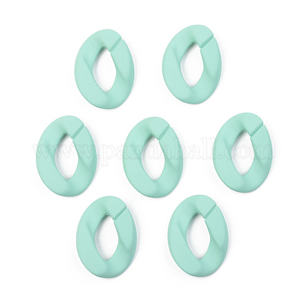 Opaque Spray Painted Acrylic Linking Rings OACR-T024-01-I09-1