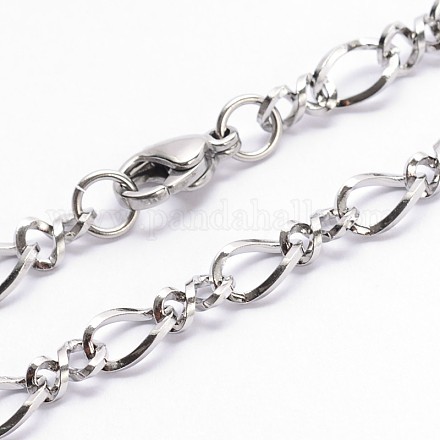 Fashionable 304 Stainless Steel Chain Necklaces NJEW-I060-04A-1