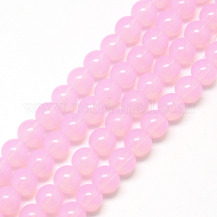 Chapelets de perles en verre peint X-DGLA-Q023-8mm-DB3-1