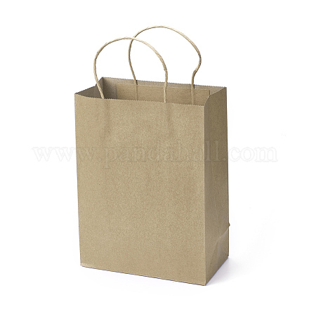 純色の紙袋  ギフトバッグ  ショッピングバッグ  ハンドル付き  長方形  バリーウッド  28x21x11cm CARB-L003-02D-1