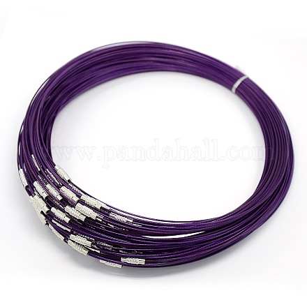 201 Stainless Steel Wire Necklace Cord TWIR-SW001-7-1