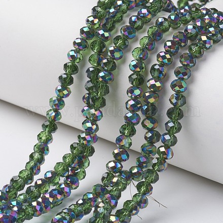 Chapelets de perles en verre transparent électrolytique EGLA-A034-T6mm-Q04-1