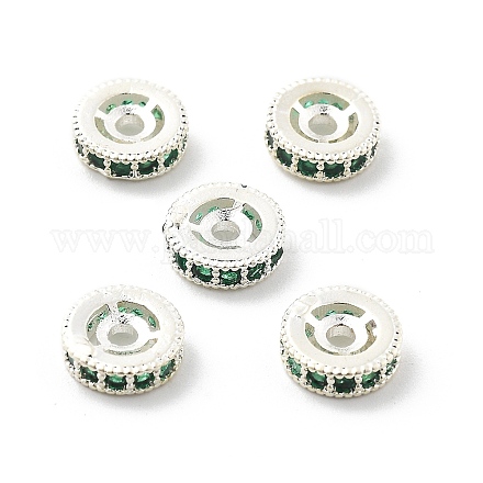 Латунные микро проложить кубического циркония бусы KK-R216-10B-S03-1