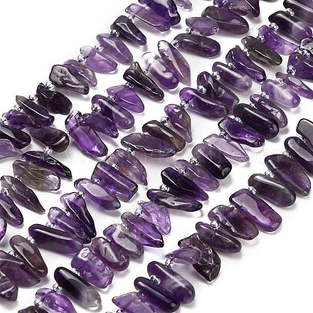 Natürlichen Amethyst Perlen Stränge G-Z124-C03-01-1